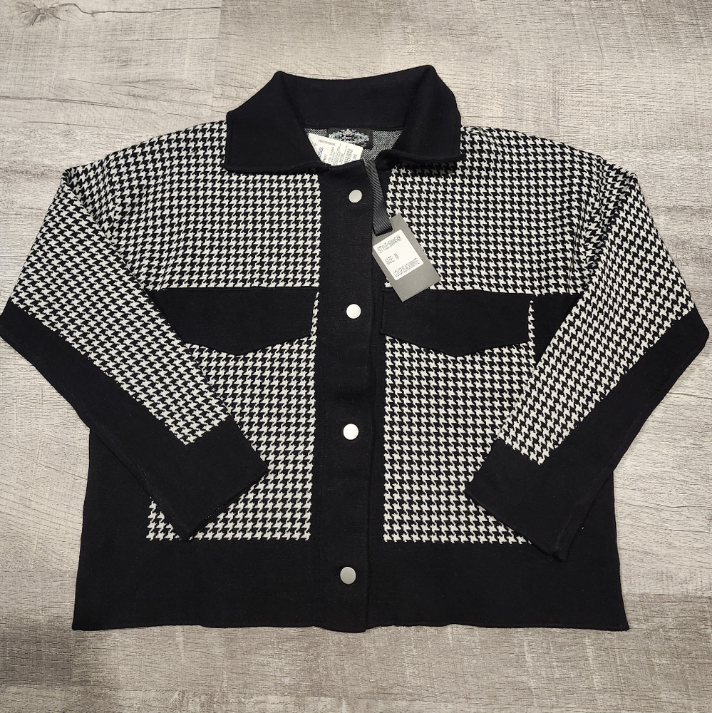 NWT Houndstooth Jacket / Sweater